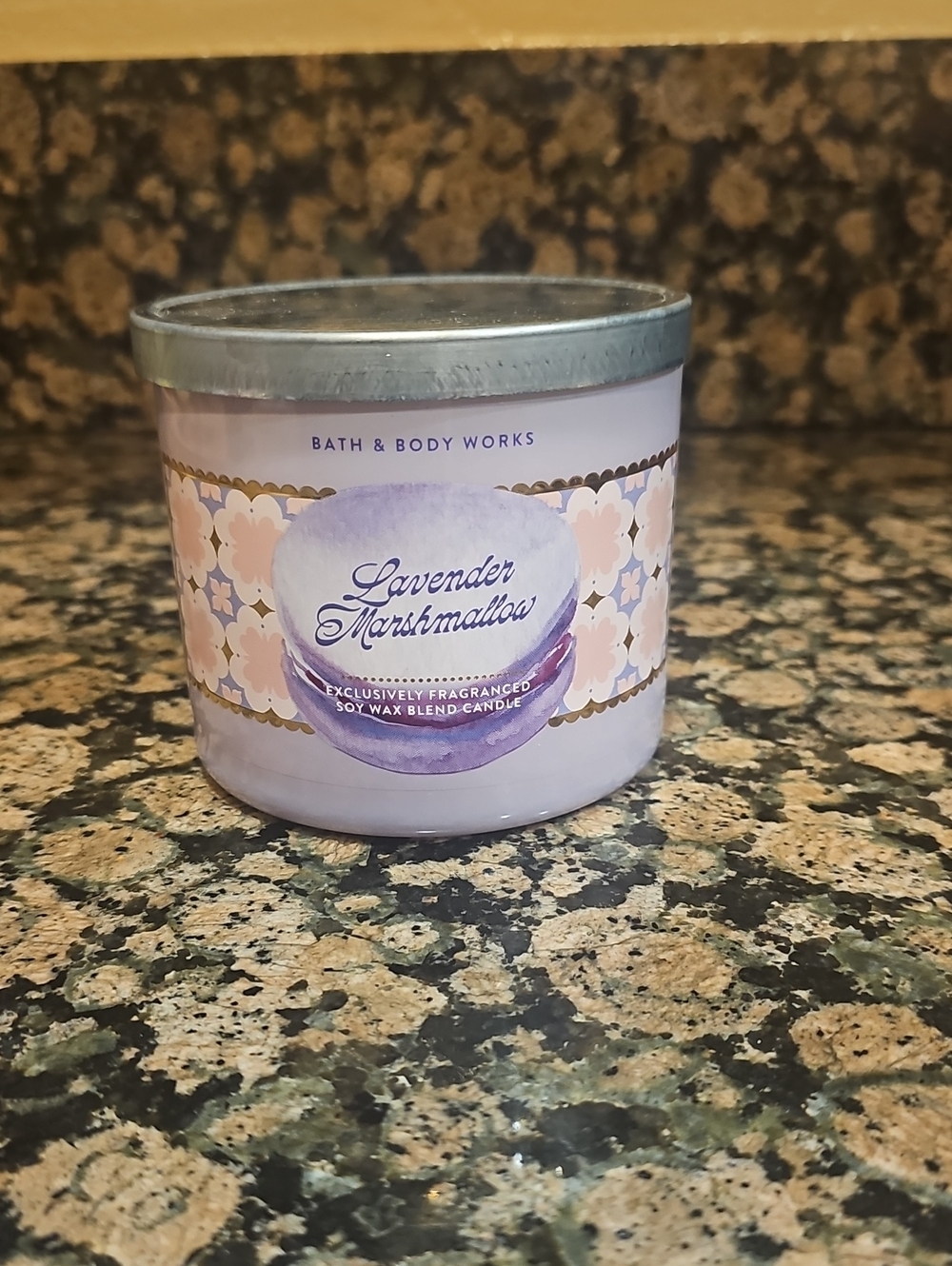 Bath & Body Works Lavender Marshmallow Exclusively Scented 3 Wick Candle